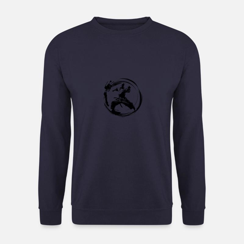 Karate Silhouette Fighter - Unisex Pullover - Navy