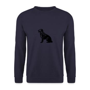 Golden Retriever Dog Icon - Unisex Sweatshirt - navy - Front - Alina (178cm) & Michal (187cm)
