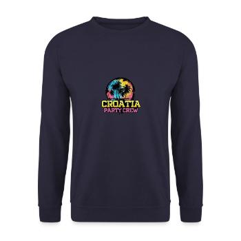 Croatia Party Crew Team - Unisex Sweatshirt - navy - Front - Alina (178cm) & Michal (187cm)