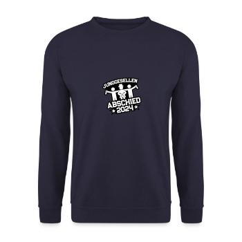 Junggesellenabschied 2024 - Unisex Pullover - Navy - Vorne - Alina (178cm) & Michal (187cm)