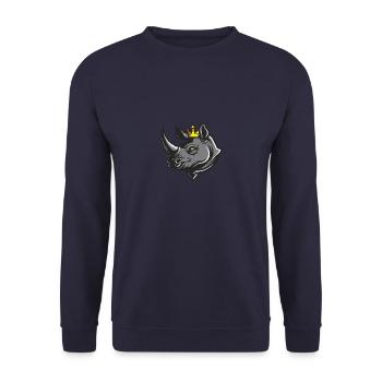 Couronne de tête de rhinocéros - Sweat-shirt Unisexe - marine - Devant - Alina (178cm) & Michal (187cm)