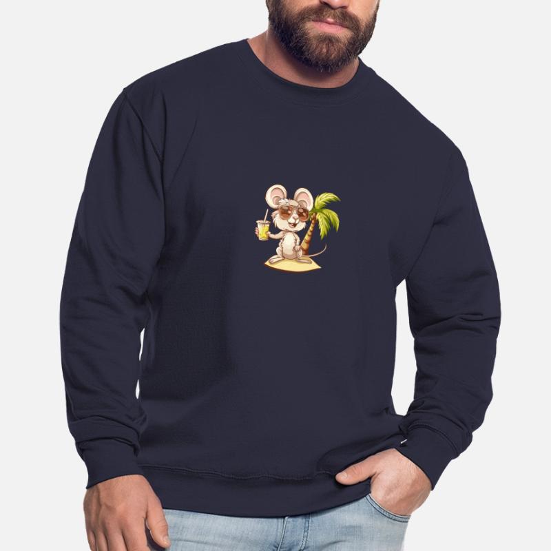 Mouse Summer Beach Comic Unisex Sweatshirt
