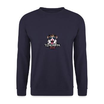 Teneriffa 2024 Party Hamster - Unisex Pullover - Navy - Vorne - Alina (178cm) & Michal (187cm)