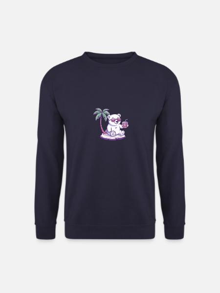 Eisbär Sommer Strand Comic - Unisex Pullover - Navy