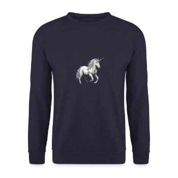 Bête licorne - Sweat-shirt Unisexe - marine - Devant - Alina (178cm) & Michal (187cm)