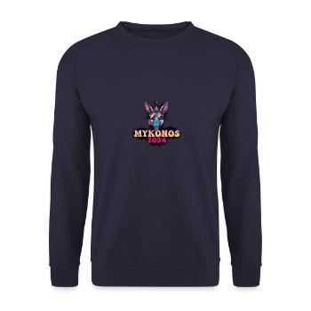 Mykonos 2024 Âne de fête - Sweat-shirt Unisexe - marine - Devant - Alina (178cm) & Michal (187cm)