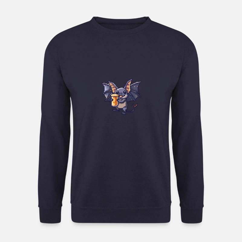 Bat Beer Pixel - Unisex Sweatshirt - navy