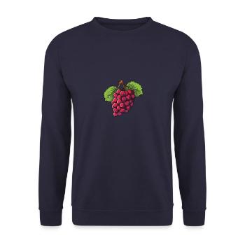 Weintrauben Frucht - Unisex Pullover - Navy - Vorne - Alina (178cm) & Michal (187cm)