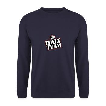Italy Team - Unisex Sweatshirt - navy - Front - Alina (178cm) & Michal (187cm)