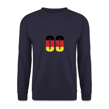 9 Numéro Allemagne Maillot - Sweat-shirt Unisexe - marine - Devant - Alina (178cm) & Michal (187cm)