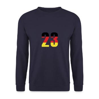 23 Number Germany Jersey - Unisex Sweatshirt - navy - Front - Alina (178cm) & Michal (187cm)