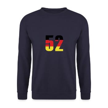 Maillot 52 Numéro Allemagne - Sweat-shirt Unisexe - marine - Devant - Alina (178cm) & Michal (187cm)