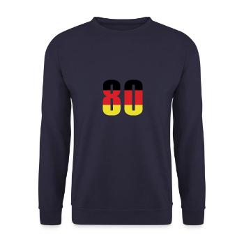 80 Number Germany Jersey - Unisex Sweatshirt - navy - Front - Alina (178cm) & Michal (187cm)