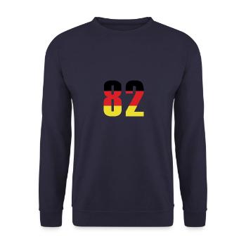 Maillot 82 Numéro Allemagne - Sweat-shirt Unisexe - marine - Devant - Alina (178cm) & Michal (187cm)