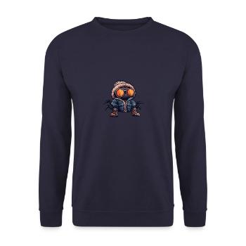 Tarantula Winter Comic - Unisex Pullover - Navy - Vorne - Alina (178cm) & Michal (187cm)