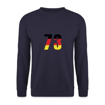 Maillot 73 Numéro Allemagne - Sweat-shirt Unisexe - marine - Devant - Alina (178cm) & Michal (187cm)
