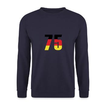 75 Number Germany Jersey - Unisex Sweatshirt - navy - Front - Alina (178cm) & Michal (187cm)