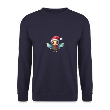 Libelle Weihnachten Comic - Unisex Pullover - Navy - Vorne - Alina (178cm) & Michal (187cm)
