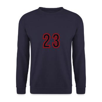 Maillot 23 Années - Sweat-shirt Unisexe - marine - Devant - Alina (178cm) & Michal (187cm)