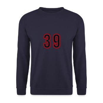 Maillot 39 Années - Sweat-shirt Unisexe - marine - Devant - Alina (178cm) & Michal (187cm)