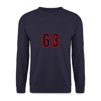 63 Number Years Jersey - Unisex Sweatshirt - navy - Front - Alina (178cm) & Michal (187cm)