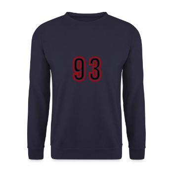 93 Number Years Jersey - Unisex Sweatshirt - navy - Front - Alina (178cm) & Michal (187cm)