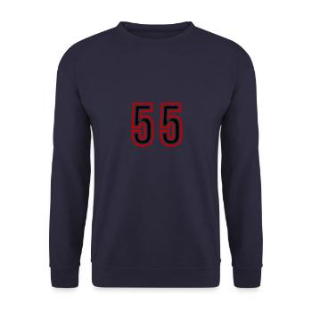 Maillot 55 Années Chiffres - Sweat-shirt Unisexe - marine - Devant - Alina (178cm) & Michal (187cm)