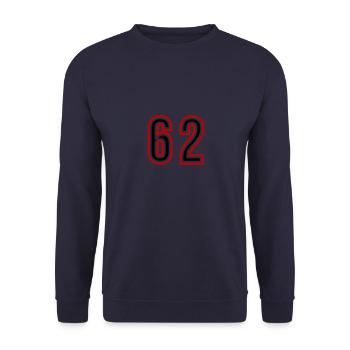 62 Number Years Jersey - Unisex Sweatshirt - navy - Front - Alina (178cm) & Michal (187cm)