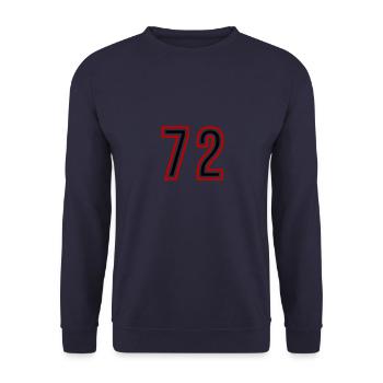 72 Number Years Jersey - Unisex Sweatshirt - navy - Front - Alina (178cm) & Michal (187cm)