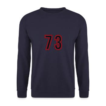 73 Number Years Jersey - Unisex Sweatshirt - navy - Front - Alina (178cm) & Michal (187cm)