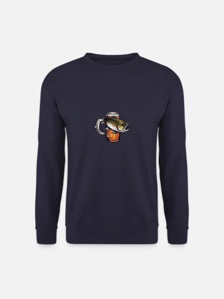 Angeln Fischen Bier - Unisex Pullover - Navy