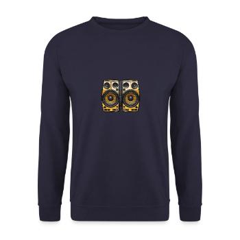 Bass Music Boxes - Unisex Sweatshirt - navy - Front - Alina (178cm) & Michal (187cm)