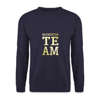 Badminton Team Mannschaft - Unisex Sweatshirt - navy - Front - Alina (178cm) & Michal (187cm)