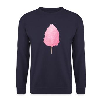 Barbe à papa rose moelleuse - Sweat-shirt Unisexe - marine - Devant - Alina (178cm) & Michal (187cm)