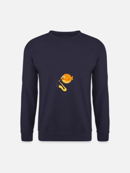 Sweet puffer plays saxophone interpretation - Unisex Sweatshirt - navy