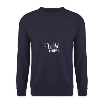 Wild Thing 1. Geburtstags-Entwurf - Unisex Pullover - Navy - Vorne - Alina (178cm) & Michal (187cm)