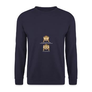 Ja, wo sind die gestörten Arbeitskollegen? - Unisex Pullover - Navy - Vorne - Alina (178cm) & Michal (187cm)