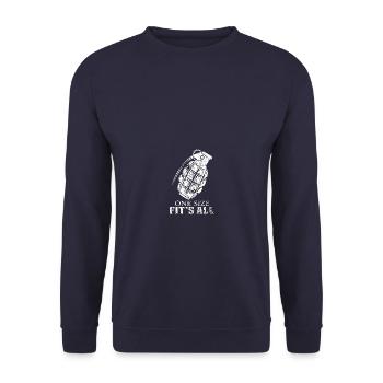 Evolution Soldat Bundeswehr Militär Militär Soldat - Unisex Pullover - Navy - Vorne - Alina (178cm) & Michal (187cm)