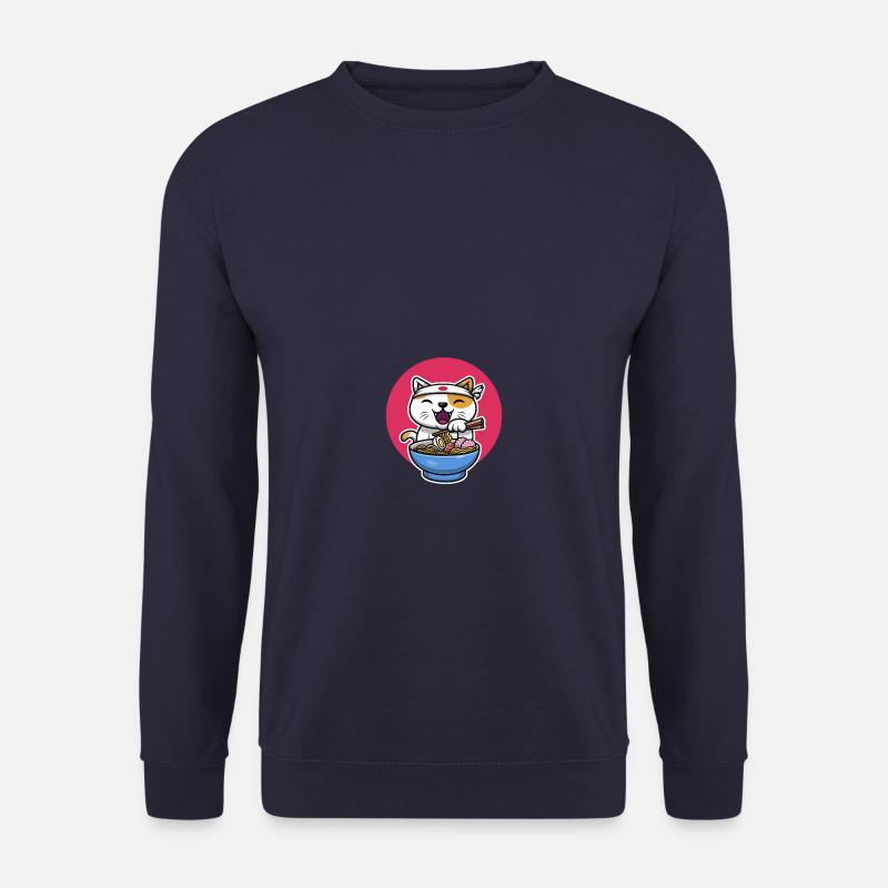 Ramen Cat Design - Unisex Pullover - Navy