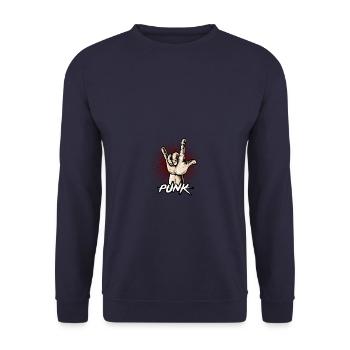 Punk - Unisex Pullover - Navy - Vorne - Alina (178cm) & Michal (187cm)