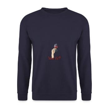 Do not cry? - Unisex Sweatshirt - navy - Front - Alina (178cm) & Michal (187cm)
