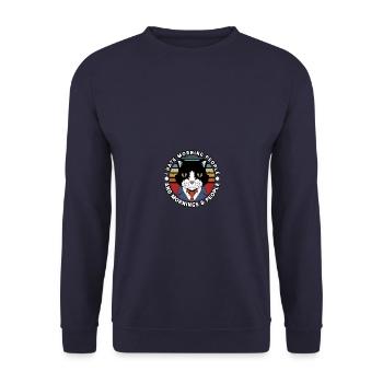 Cat morning - Unisex Sweatshirt - navy - Front - Alina (178cm) & Michal (187cm)