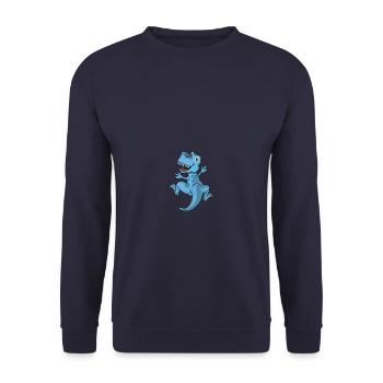 Dinosaure bleu - Sweat-shirt Unisexe - marine - Devant - Alina (178cm) & Michal (187cm)