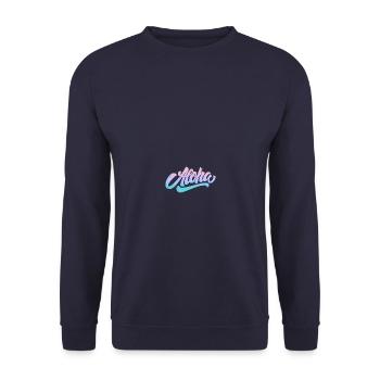 Aloha - Unisex Sweatshirt - navy - Front - Alina (178cm) & Michal (187cm)