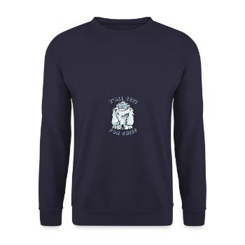 Yall Yeti for that? - Unisex Sweatshirt - navy - Front - Alina (178cm) & Michal (187cm)