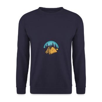 Camping - Unisex Pullover - Navy - Vorne - Alina (178cm) & Michal (187cm)