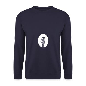 Gitarre Gitarre Musikinstrument Saiten - Unisex Pullover - Navy - Vorne - Alina (178cm) & Michal (187cm)
