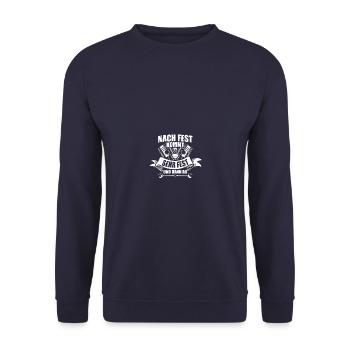 Schrauber KFZ Mechaniker Monteur Handwerker - Unisex Pullover - Navy - Vorne - Alina (178cm) & Michal (187cm)