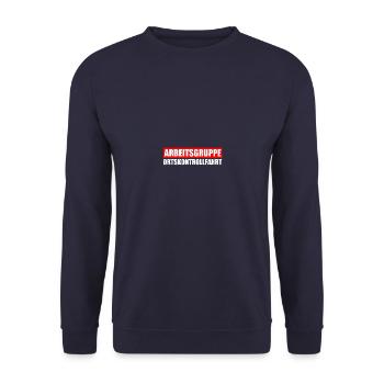 Arbeitsgruppe Ortskontrollfahrt OKF - Unisex Pullover - Navy - Vorne - Alina (178cm) & Michal (187cm)
