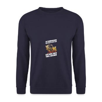 Fahrrad Mountainbike MTB Downhill - Unisex Pullover - Navy - Vorne - Alina (178cm) & Michal (187cm)